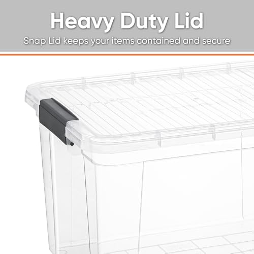 Superio 14.7 Quart Clear Plastic Storage Boxes with Lids, Stackable Organizer Containers, BPA-Free Storage Bins for Home, Office, School & Dorm, 6 Pack - Image 4
