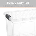 Superio 14.7 Quart Clear Plastic Storage Boxes with Lids, Stackable Organizer Containers, BPA-Free Storage Bins for Home, Office, School & Dorm, 2 Pack - Image 3