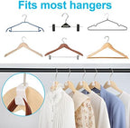 100 PCS Space Saving Hanger Hooks and Clips for Plastic Hangers (White) - Image 7
