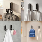 Dntorx Folding Wall Hooks, 2 Pack, Grey, Zinc Alloy, Heavy Duty Coat Hooks - Image 7