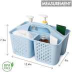 Tiawudi Portable Shower Caddy, Caddy Organizer with Handle, Plastic Shower Basket Hold Soap, Shampoo, Hair Supplies and Beauty Products, Cleaning Supplies Organizer for Home, Dorm, Shelf and Cabinet - Image 2