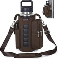 icolor Magnetic Gym Bag Water Bottle Carrier Holder with Phone Pockets & Shoulder Strap,Gym Magnetic Bag 5 Built-in Magnets Gym Accessories Organizer Sling Bottle Bag Pouch Sleeve by icolor