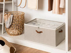 StorageWorks 24-Pair Large Shoe Storage Box, Adjustable Dividers, Taupe - Image 2
