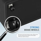 HomeHacks 75L Rolling Laundry Basket with 4 Wheels Collapsible Black - Image 4