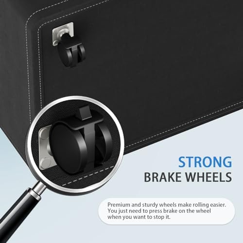 HomeHacks 75L Rolling Laundry Basket with 4 Wheels Collapsible Black - Image 4