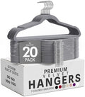 Utopia Home Velvet Hangers 20 Pack, Grey | Luxury Non-Slip Slim Pant & Coat Hangers | Strong Space-Saving Clothes Hangers | 360° Swivel Hook by UTOPIAHOME