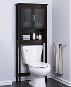Spirich Over the Toilet Storage Cabinet with Moru Glass Doors, Espresso by SpirichLLC