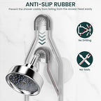 REINHARDT Adjustable Shower Caddy Hanging Over Shower Head, Silver - Image 4