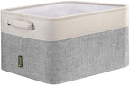 BALEINE 1 Pack Fabric Closet Storage Bins for Shelves, Linen Closet Organizers and Storage, Decorative Baskets for Organizing, Shelf, Clothes, Home, Office (Grey, 12"x8"x8") by BALEINE