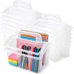 WILLBOND 12 Pcs Classroom Storage Caddies Stackable Utility Caddy, Clear by Willbond+Technology+Limited