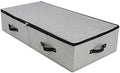 AMJ Large Sturdy Underbed Storage Box with Zip Lid, Rigid Sturdy Plastic Board inside, Handles on all sides, Dark Gray by OrderlyhomeBoundlesslove