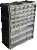 Stalwart 39-Drawer Plastic Small Parts Organizer, Black by Stalwart