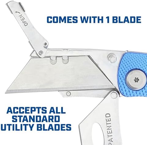 Sheffield 12514 Lock Back Utility Knife 3 Pack with Aluminum Handle - Image 3