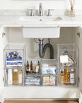 Vtopmart 8 Pack Clear Pull-Out Under Sink Organizer Set (4 Large & 4 Small) by Vtopmart