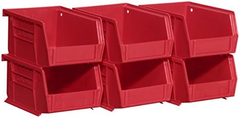Akro-Mils 30210 AkroBins Plastic Storage Bins, Space-Saving Stackable Bins for Garage, Pantry, Craft Organization, 5" x 4" x 3", Red, (Pack of 24) - Image 7