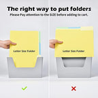 YOHOM Adhesive File Holder Plastic Document Folder Door No Drilling Mount Mail Magazine Organizer A4 Filing Envelopes Folder, Office Wall Mount Single Pocket(GREY, 3 PCS) - Image 3