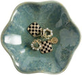 Mecaikru Ceramic Ring Dish, 4 in Jewelry Tray with Kiln Glaze Catchall Bowl by Mecaikru