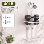 Adjustable Shower Caddy Hanging Rustproof: Tool-free Height Adjustment - Image 5