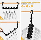 24-Pack-Closet-Organizers-and-Storage,Closet-Organizer-Hangers 5 Holes Hangers-Space-Saving for Heavy Clothes Wardrobe Closets,Dorm-Room-Essentials - Image 3