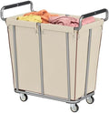 Gewudraw 360L Laundry Hamper with Wheels, Khaki, 95 Gallons by Gewudraw
