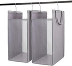 FENTEC Hanging Laundry Hamper，2 Pack Grey Hanging Laundry Basket by Fentec