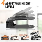 TOPNEW 20 Pack Shoe Slots Organizer Shoe Stacker Space Saver 50% (Black) - Image 4