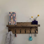 Coat Rack with Shelf Wall Mounted with Storage (Choose Your Length) Towel Rack Entryway Organizer Key Hooks (48" L (11 Hooks)) - Image 4