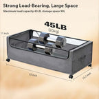 FOUCSSOMEI 4-Packs Under Bed Storage with Wheels, Under The Bed Storage Drawers On Wheels, Rolling Underbed Drawers, Lockable, Heavy Duty - Image 3