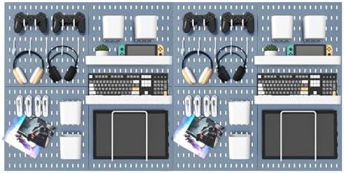 MULSAME Pegboard Combination Kit, 25.2" x 50.4" Wall Mounted Storage Set with 8 Pegboards & 40 Accessories Hanging, Peg Boards Organizer by MULSAME