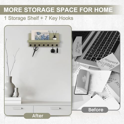 Key Holder for Wall, Decorative Key Holder with Shelf - Image 6