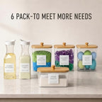 4+2 Pack Laundry Pods Containers & Dryer Sheet Holder & Laundry Detergent Dispenser, Laundry Room Organization and Storage Jars with Lids, Labels and Scoops for Scent Booster, Powder, Pods - Image 4