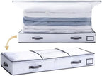 TAILI Under Bed Jumbo Vacuum Seal Storage Bags for Comforters and Blankets, Large Capacity White Foldable Box Save 80% Space, 41" x 17.7" x 6" by TAILI
