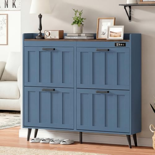 ChooChoo Shoe Storage Cabinet with 4 Flip Drawers and Deodorizer - Image 2