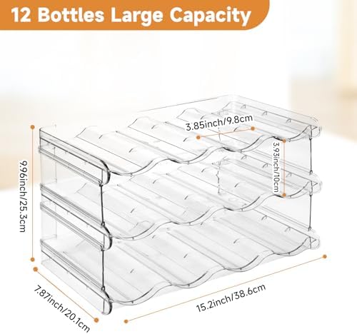 Stackable Water Bottle Organizer Large Compartment Water Bottle Holder - Image 3