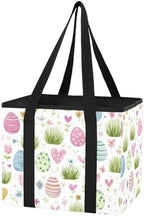 Trunk Organizer Collapsible Car Organizer with Handle Car Storage Box Bin for Groceries SUV Utility Tote Bag Portable Vehicle Container Cute Easter Eggs Flowers White by WelcometoElliTarr
