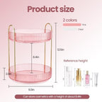 Rotating Makeup Organizer Countertop, Bathroom Lazy Susan Tray Stand - Image 2