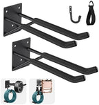 14" Garage Hooks Heavy Duty 2-Pack - Garage Storage System Hooks, Ladder Hooks for Garage Wall & Broom Holder Wall Mount | Non-Slip Tire Rack & Heavy Duty Wall Hooks for Hanging Ladders, Chairs. by Unknown