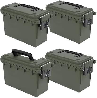 Sheffield Ammo Box Made in USA, Stackable Lockable Ammo Storage Box, Green by Sheffield
