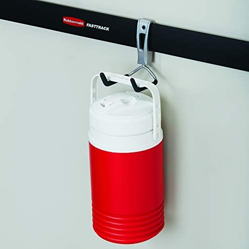 Rubbermaid Fasttrack Wall Mounted Garage Storage Utility Multi Hook for Tools, Chairs, Hose, Equipment, and Other Items, Supports 25 Lbs Each (6 Pack) - Image 3