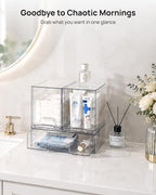 Vtopmart Clear Stackable Storage Drawers Set of 3, Plastic Organizer Bins - Image 3