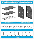 CCCEI Pack of 2 Modular Power Tools Organizer, Drills and Battery Storage Wall Mount, Garage Shop Organization, Anniversary, Birthday, Gifts for Men, Father, Black. - Image 6