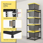 FERO 27 Gallon Tote Storage Rack, Heavy-Duty Storage Bin Rack Organizer, 5-Tier Standing Storage Bin Shelves, 250 lb Capacity, Maximize Space for Garage, Warehouse, Utility - Image 5