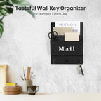 Mail and Key Holder, Wall Key Holder with 2 Mail Organizer Slot and 3 Hooks - Image 6