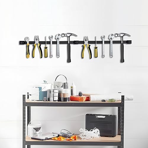 5 Pack Magnetic Tool Holder, Magnetic Strips Tool Magnet Bar PVC Coated for Garage Tool Organizer 18 In - Image 6