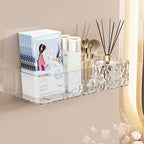 Lae Nuvole Adhesive Shower Caddy, Wall Mount Bathroom Organizer, Clear by LaeNuvole