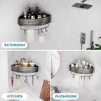 Onemake Corner Shower Caddy with Suction Cups, 1-Pack Shelf for Bathroom - Image 3