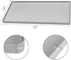 Under Sink Mat 25 x 19, Silicone Under Sink Mats for Kitchen Waterproof, Under Sink Liner, Easy to Clean Bathroom Cabinet Mat Organizers and Storage, Light Grey - Image 2