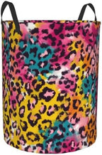 Leopard Print Laundry Basket Storage Bin Foldable Laundry Hamper Clothes Storage Bucket Organizer 19.6x15.7 Inch For Laundry Room/Bedroom/Bathroom - Image 2