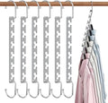 Space Saving Hangers for Clothes 6 Pack, Sturdy Metal Hangers Wardrobe Organizer, Magic Cascading Hanger, Closet Space Saver Closet Organizers and Storage by SindaxAllforlife