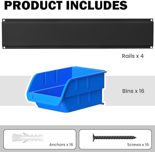 Ultrawall Wall Mounted Storage Bins, Plastic Hanging Storage Organizer Bins - Image 3